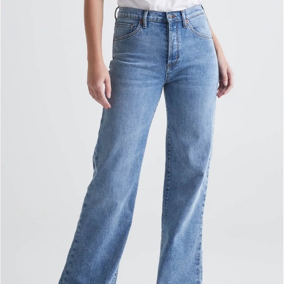 DUER Women's Midweight Performance Denim Wide Leg - Vintage Blue - Picture 2 of 5